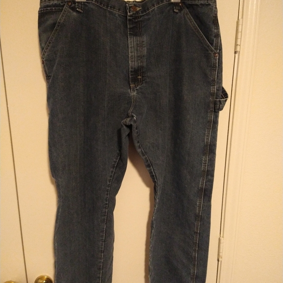 Wrangler Carpenter Blue Medium Wash Denim Jeans Men's sz 42x30. - Picture 3 of 7